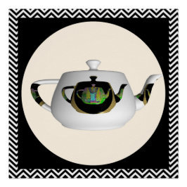 Zickzack Triple Teapots Poster