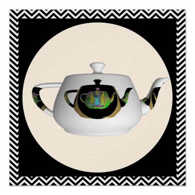 Zickzack Triple Teapots Poster (Vorderseite)
