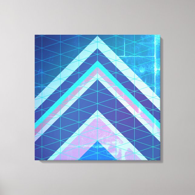 Zickzack Typpfeile Abstrakter Stil Leinwanddruck (Vorderseite)