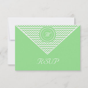 Zickzack UAWG grün und weiß RSVP Karte