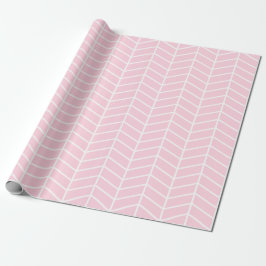 Zickzack Umschlagpapier - Weißes auf hellrosa |XL| Geschenkpapier