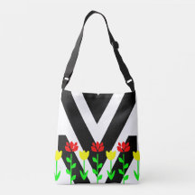 Zickzack und Blume Moderne Tasche der BlumenKünste