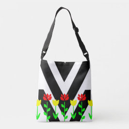 Zickzack und Blume Moderne Tasche der BlumenKünste