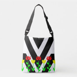 Zickzack und Blume Moderne Tasche der BlumenKünste