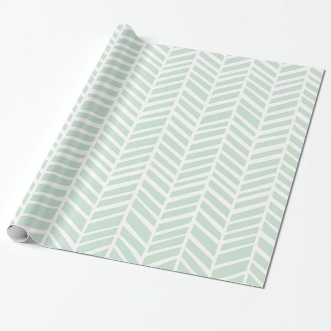 Zickzack Verpackungs-Papier - Minze Geschenkpapier (Ungerollt)