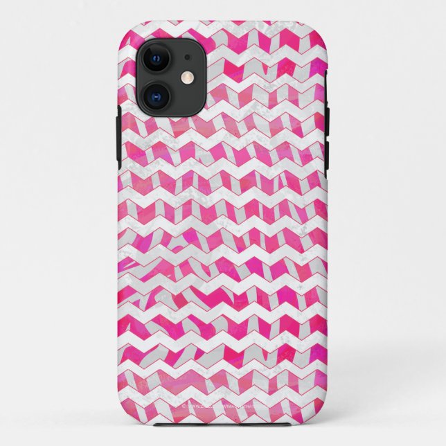 Zickzack Zebra in Pink und Weiß Case-Mate iPhone Hülle (Rückseite)