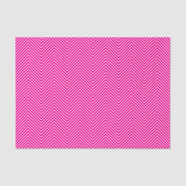 Zickzack Zeilengewebe - Weißes Papier in Hot-Pink (Vorderseite)