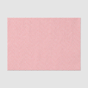 Zickzack Zeilenpapier - Rot auf Weiß Seidenpapier