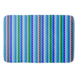 Zickzack Zick Zag Pattern Sea Glass Bath Mat Badematte