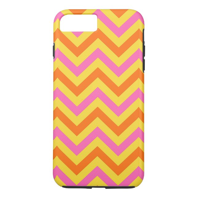 Zickzack Zickzack-Muster HotPink Ananas-Kürbis Case-Mate iPhone Hülle (Rückseite)