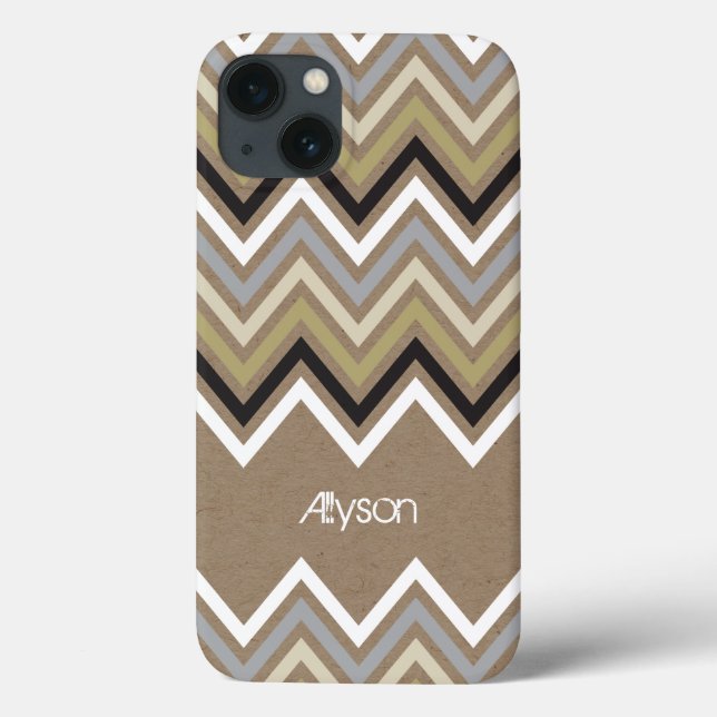 Zickzack-Zickzack Muster-Packpapier-Telefon-Kasten Case-Mate iPhone Hülle (Rückseite)