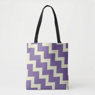 Zickzack Zickzackdesign in lila und hellgrün Tasche