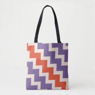Zickzack Zickzackdesign in natürlichen Farben Tasche