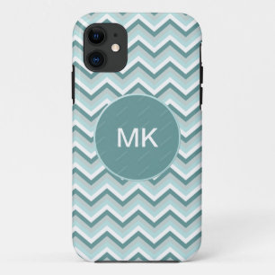 Zickzack ZigZag-Muster in Mint Green - individuell Case-Mate iPhone Hülle