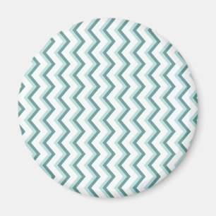 Zickzack ZigZag Muster in Mint Green Magnet
