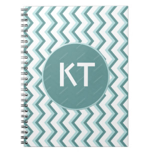Zickzack ZigZag Muster in Mint Green Notizblock