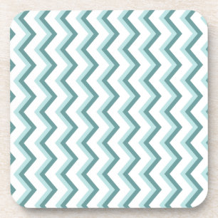 Zickzack ZigZag Muster in Mint Green Untersetzer
