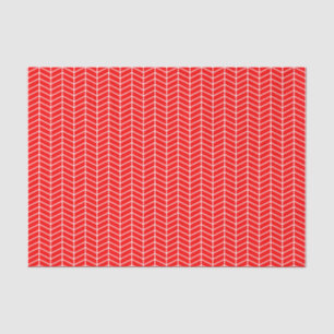 Zickzack Zwirn-Papier - Weißbuch über Rot Seidenpapier