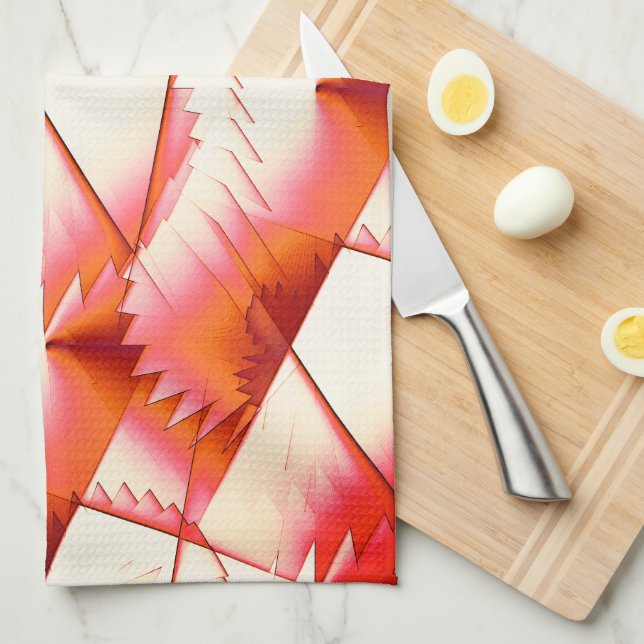 Zickzacksägen in Live-Korallen oder Digitalsägen i Geschirrtuch (Viertel Falte)