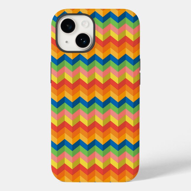 Zickzackstreifen Case-Mate iPhone 14 Hülle (Rückseite)