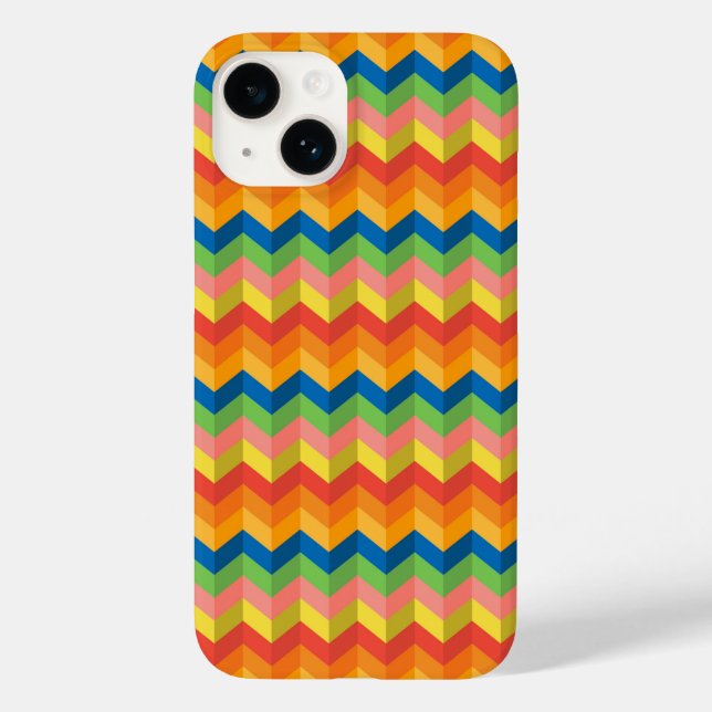 Zickzackstreifen Case-Mate iPhone 14 Hülle (Rückseite)