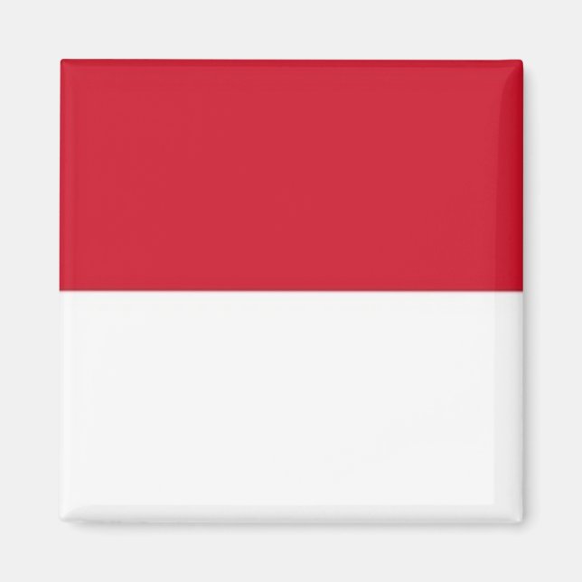 zID001 Indonesische FLAG Indonesien, Kühlschrank Magnet (Vorne)