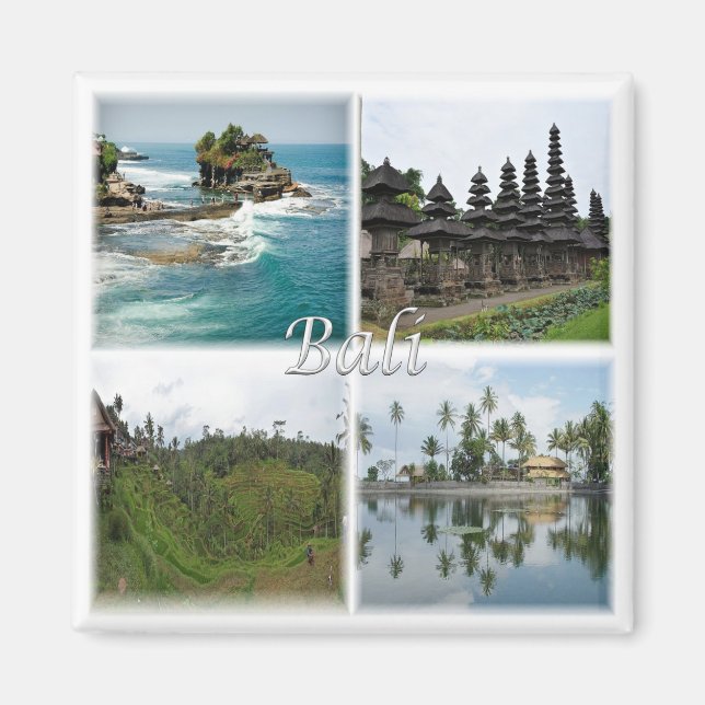 zID007 BALI, Indonesien, Asien, Kühlschrank Magnet (Vorne)