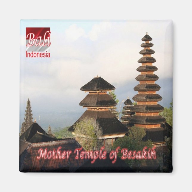zID018 Muttertempel von BESAKIH, BALI, Kühlschrank Magnet (Vorne)