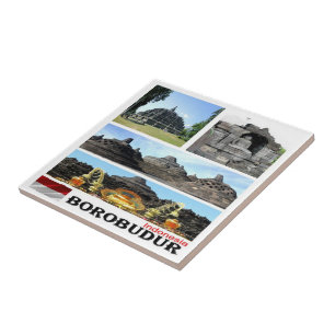 zID026 BOROBUDUR, Indonesien, Asien, Fliese
