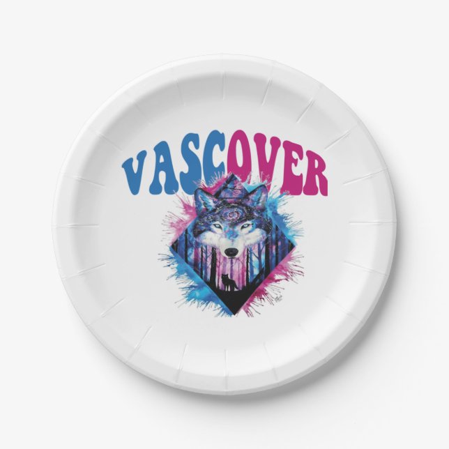 Zidika vascover wolf Essential Pappteller (Vorderseite)