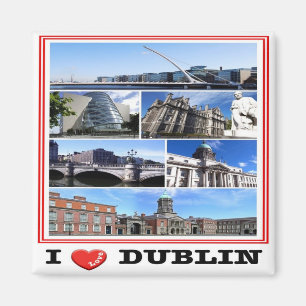 zIE009 DUBLIN I Liebe, Mosaik Irland, Kühlschrank Magnet