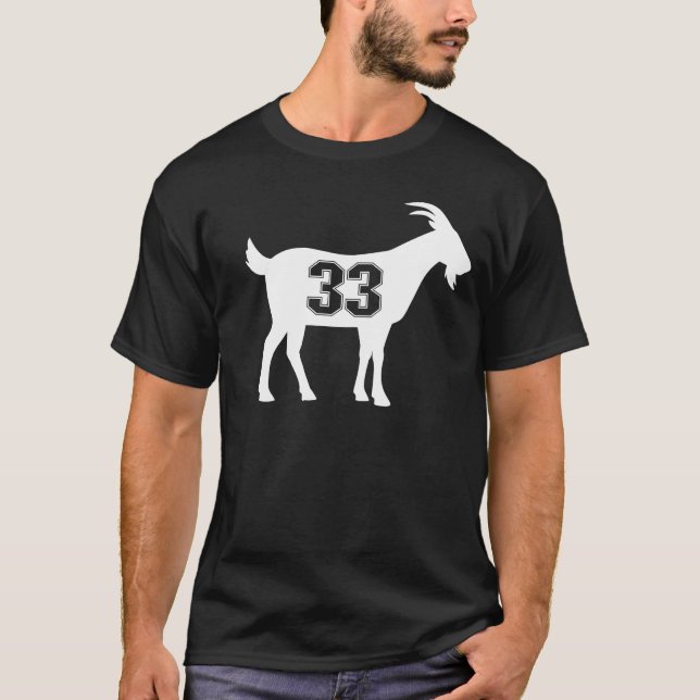 Ziege 33 G.O.A.T. Nummer 33 Ziege T-Shirt (Vorderseite)