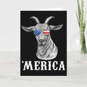 Ziege 4. Juli Amerikanische Flagge Usa Merica Karte