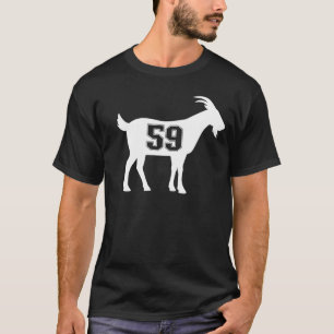 Ziege 59 G.O.A.T. Nummer 50 neun Ziege T-Shirt