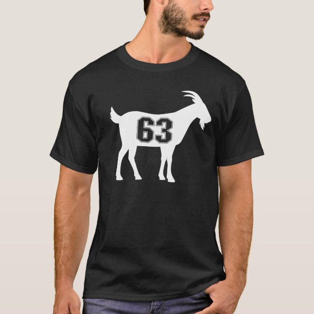Ziege 63 G.O.A.T. Nummer 63 Ziege T-Shirt (Vorderseite)