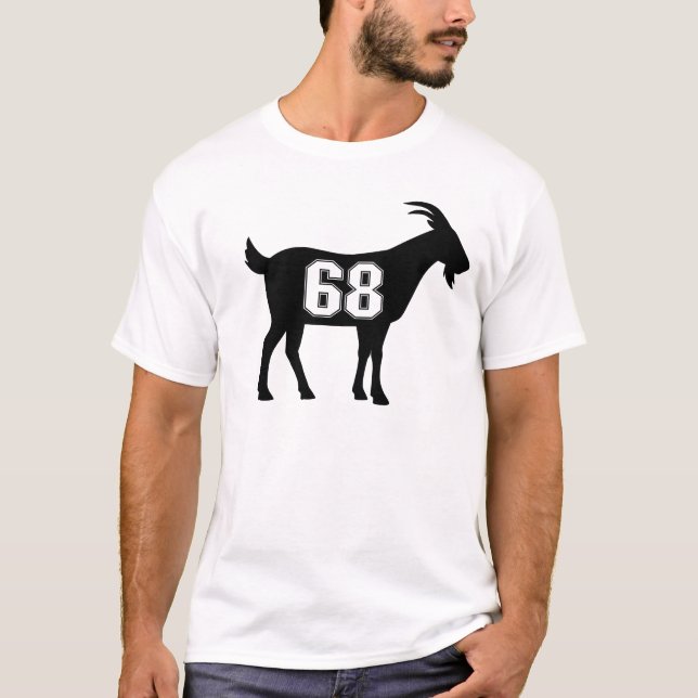 Ziege 68 G.O.A.T. Nummer 68 88 Ziege T-Shirt (Vorderseite)