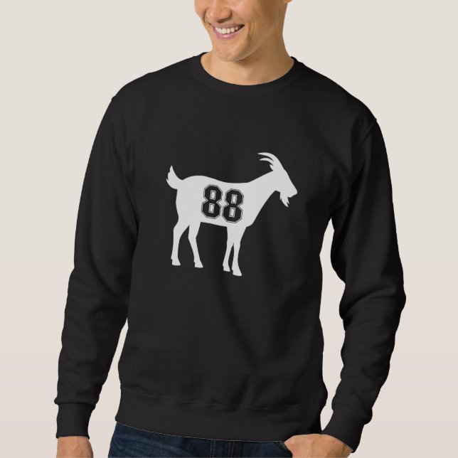 Ziege 88 G.O.A.T. Nummer 80 acht Ziege Sweatshirt (Vorderseite)
