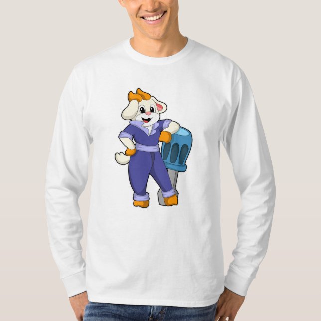 Ziege als Mechanik mit Schraubendreher T-Shirt (Vorderseite)
