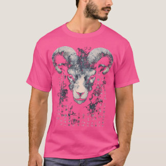 Ziege Art Text Gesicht Tier Motif Ziege T-Shirt