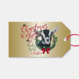 ZIEGE | Christmas wünscht Baby Goat Kisses Alpine Geschenkanhänger