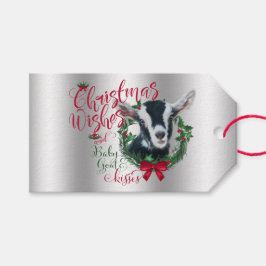 ZIEGE | Christmas wünscht Baby Goat Kisses Alpine Geschenkanhänger
