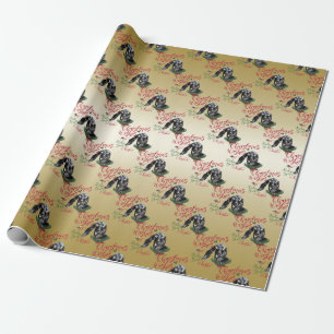 ZIEGE   Christmas wünscht Baby Goat Kisses Nubian  Geschenkpapier