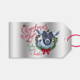 ZIEGE | Christmas wünscht Baby Goat Kisses Pygmy Geschenkanhänger