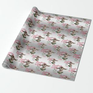 ZIEGE   Christmas wünscht Baby Goat Kisses Togg Geschenkpapier
