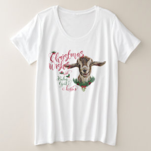 ZIEGE Christmas wünscht Baby Goat Kisses Togg Große Größe T-Shirt