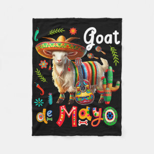 Ziege Cinco De Mayo Mexikanischer Sombrero Floral Fleecedecke