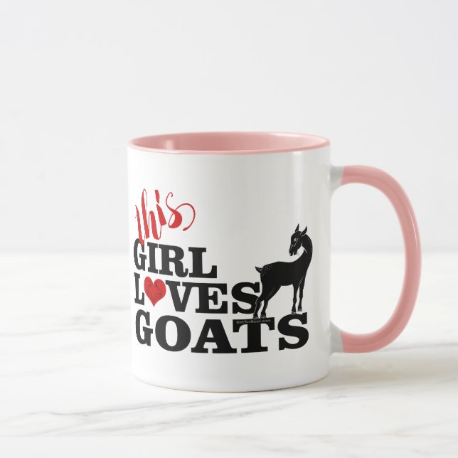 ZIEGE | Dieses Mädchen Lieben Ziegen Hübsch Stilis Tasse (Rechts)