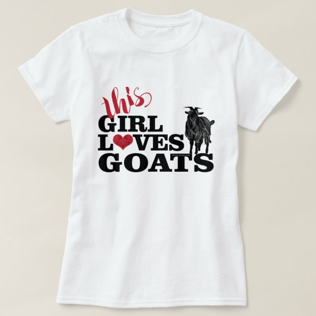 ZIEGE | Dieses Mädchen Lieben ziegen Milchbuck T-Shirt (Design vorne)