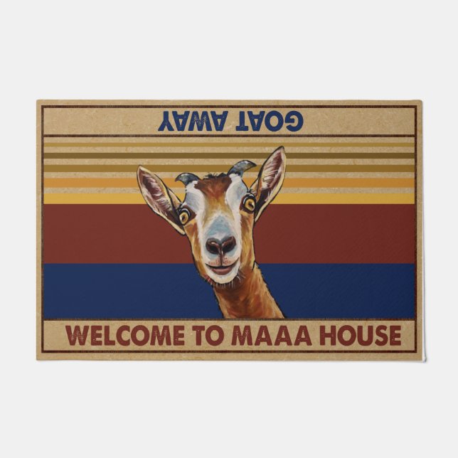 Ziege Doormat, Funny Goat Lover Geschenk Fußmatte (Vorderseite)