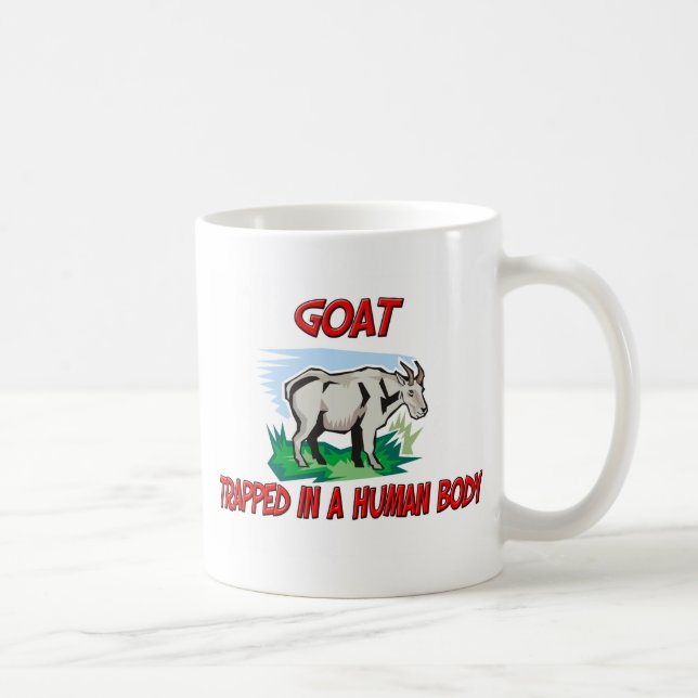 Ziege eingeschlossen in einem menschlichen Körper Kaffeetasse (Rechts)